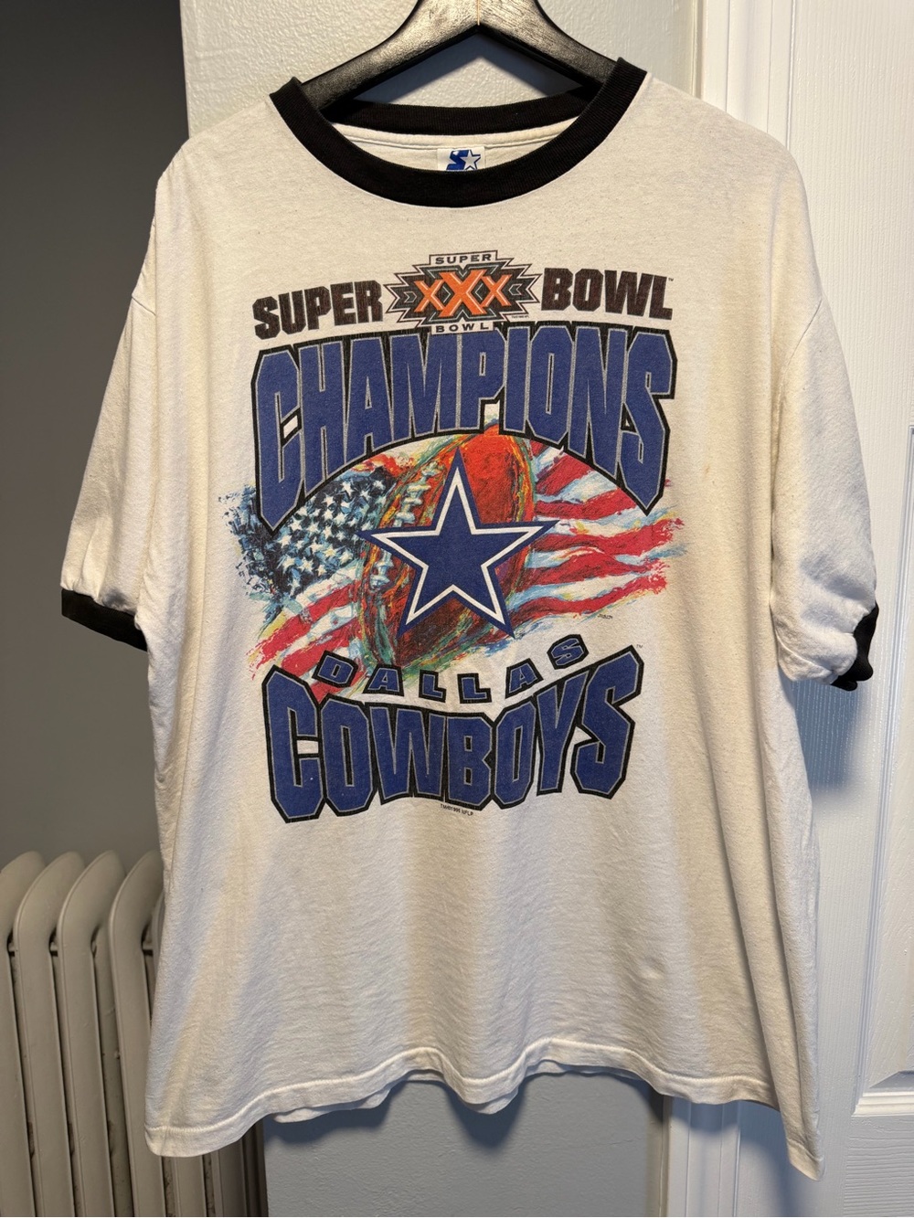 Vintage 1996 Starter Dallas Cowboys Super Bowl XXX Champions Shirt Size Men’s L